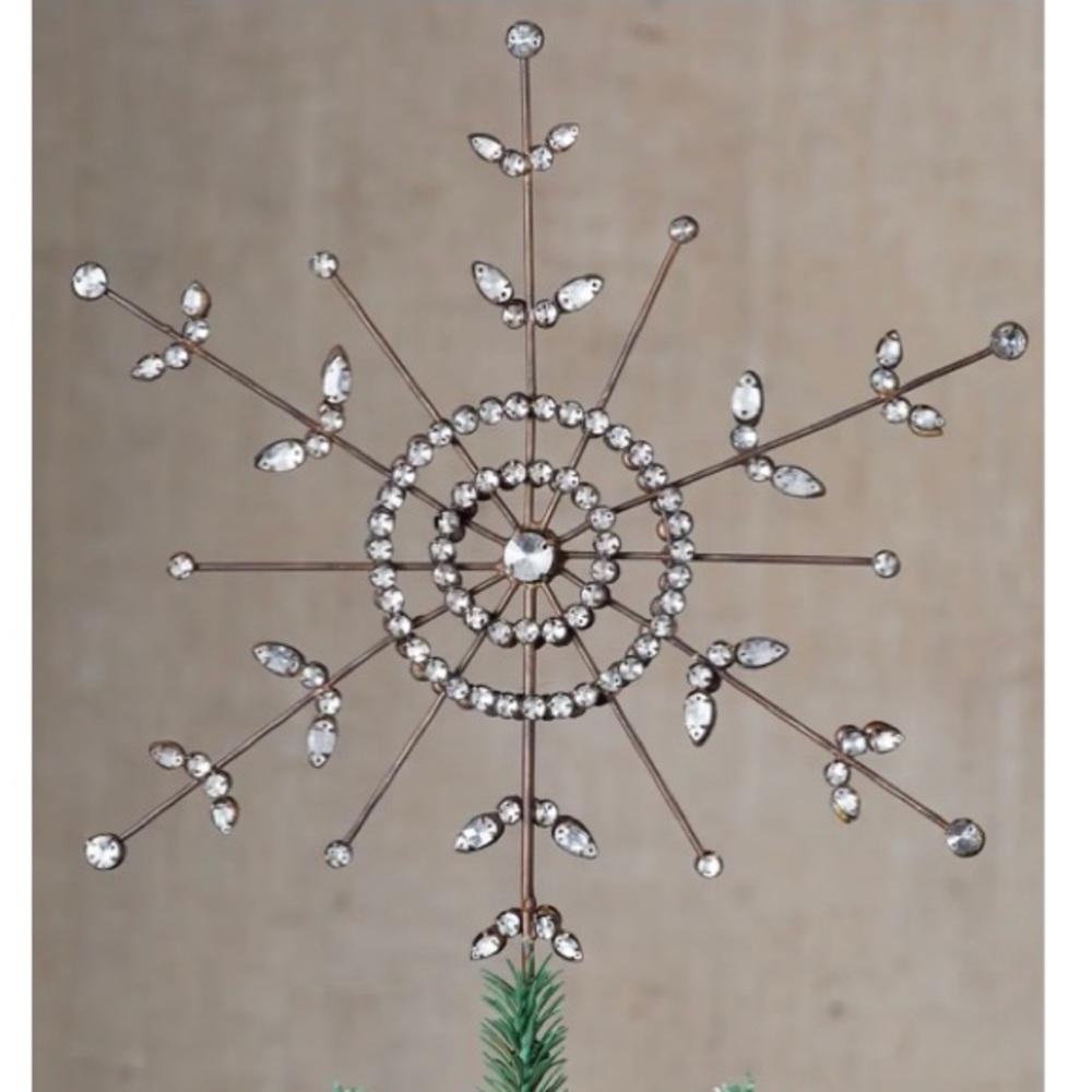 Antique snowflake Christmas tree topper from Balsam Hill